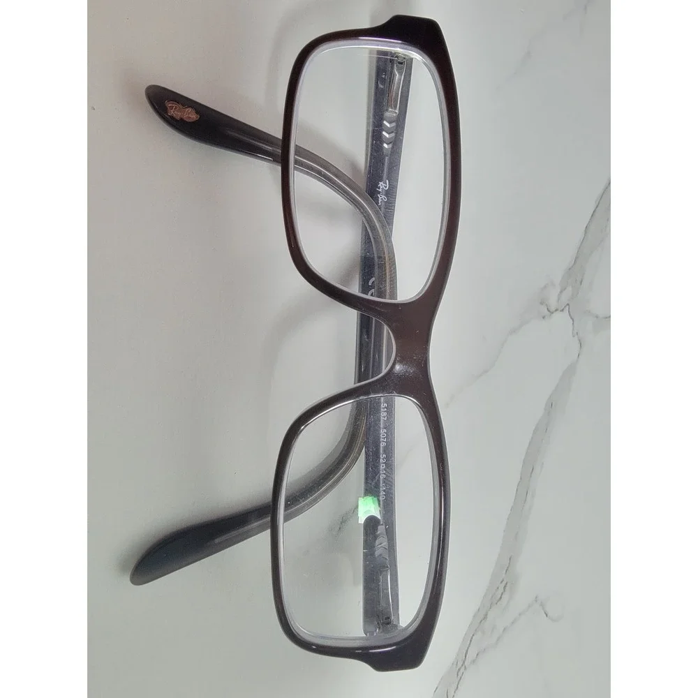 Ray-Ban Eyeglasses Frames RB5187 5076 Gray Brown Acetate Rectangular 52-16-140